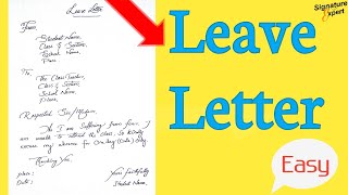 ✔️Leave Letter  Leave Letter For Class Teacher  Leave Letter For Fever [upl. by Tutankhamen803]