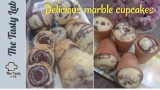 Delicious Marble Cup Cake on stovetasty treats bonus Zebra cake recipe [upl. by Rafe]