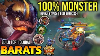 BARATS BEST BUILD 2024  BUILD TOP GLOBAL BARATS GAMEPLAY  MOBILE LEGENDS✓ [upl. by Arbba623]