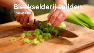 Bleekselderij snijden  How to  Allerhande [upl. by Ailuy]