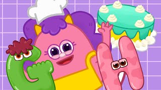 Pat a cake with lyrics  Kids song with cute alphabet monsters [upl. by Namara189]