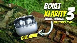 Boult Klarity 3 ⚡ Review amp Unboxing  Best Earbud Under 2000  Hindi [upl. by Aicirtel]