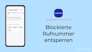 Blockierte Rufnummer entsperren  Samsung Android 14  One UI 6 [upl. by Randal]