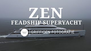 88m Feadship superyacht ZEN  First meters on the North Sea [upl. by Aihsital]