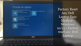 Factory Reset Any Dell Laptop Easy Method  Windows 1011  Factory reset Dell Laptop stepbystep [upl. by Alorac]