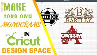 Make Your Own Monograms  Cricut Design Space  Make Split Using Any Image  More Crafts Please [upl. by Ordep]