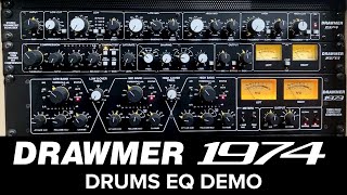 Drawmer 1974 Stereo Parametric Equalizer  Drums EQ Demo [upl. by Brabazon233]