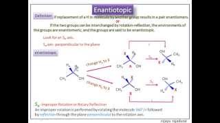 Enantiotopic Stereochemistry [upl. by Alrahc161]