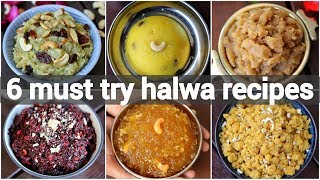 6 halwa recipes recipes for festival season  6 हलवा रेसिपी  halwa varieties for navratri [upl. by Quent]