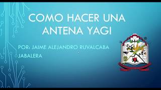 Cómo hacer los cálculos para una antena YAGI [upl. by Ahto]