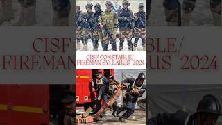 CISF CONSTABLE  FIREMAN SYLLABUS 2024 bestdefenceacademy ndacoaching army [upl. by Dyanne]