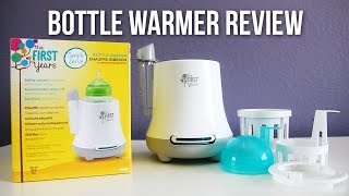 The First Years Simple Serve Bottle Warmer Review amp Demo [upl. by Enialehs]