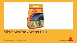 Sika®MiniPack Water Plug  rapid setting cement mixture [upl. by Rickard]