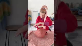 Wet Felting a Handbag 60 Seconds [upl. by Elttil]