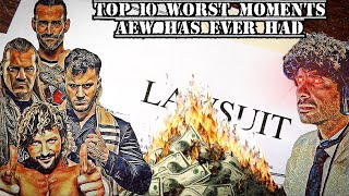 Top 10 Worst Moments In AEW History [upl. by Buyse]