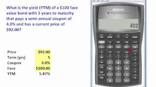 FRM TI BA II to compute bond yield YTM [upl. by Parnas]