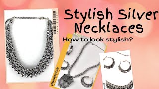 Trendy Silver Necklaces  Elegant Silver Jewelry  Fashion Necklace  Silver  Choker [upl. by Delly703]