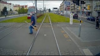 Tram drivers have a tough job in Prague [upl. by Akamahs]