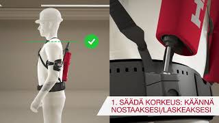 Hilti Exoskeleton  kuinka pukea päälle ja säätää oikein [upl. by Anissej652]