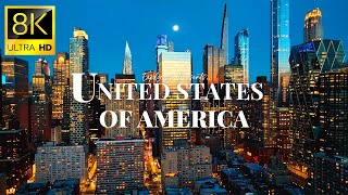 Cities of United States of America in 8K ULTRA HD 60 FPS Drone Video [upl. by Fredrick201]