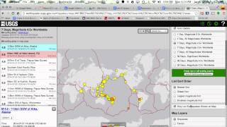 USGS Earthquake Map Settings [upl. by Eidnim]