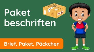 Paket beschriften  ✅ Päckchen beschriften  Den Paketschein bekommst du auf der Post [upl. by Haiel]