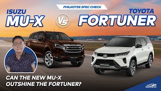 2022 Isuzu muX vs Toyota Fortuner  Philkotse Spec Check [upl. by Larine]