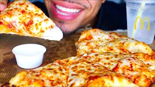 EATING CHEESIEST DOMINOS PIZZA WITH RANCH SAUCE ASMR MUKBANG NO TALKING JERRY BIG BITES [upl. by Atnim97]