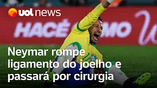 Neymar rompe ligamento do joelho e ficará pelo menos 6 meses sem jogar [upl. by Eirised487]