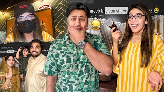 AREEB KI CLEAN SHAVE KER DE 😂  Resturant Mai Waiter Ban Gai 😱  Dare Challenge Part 2 😈 [upl. by Gwenneth]