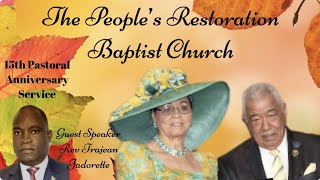 The Peoples Restoration Baptist Church 15th Pastoral Anniversary Service [upl. by Danyette]