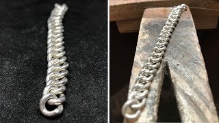 MAKING A SOLID SILVER CURB CHAIN [upl. by Nissa]