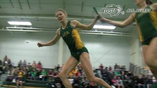 NDSU Womens Track amp Field Wins 4X400m Relay at Bison Open [upl. by Yrgoerg]