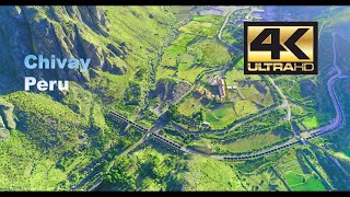 Chivay near Colca Canyon Peru 2018 4K60p drone video of landscape with pan pipe music [upl. by Raffaj]