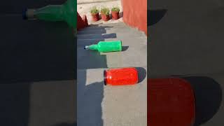 Red Vs Green Breaking glass bottles Crushing Crunchy amp Soft things shorts asmrsounds satisfying [upl. by Akerahs]