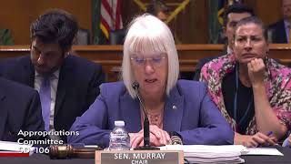 Senate Appropriations Chair Murray Delivers Remarks at Full Committee Markup of FY25 Funding Bills [upl. by Aihsatsan]