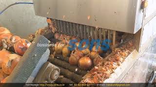 양파탈피기 양파박피기 onion peeling machine 양파기계 onion machine [upl. by Jeffie820]