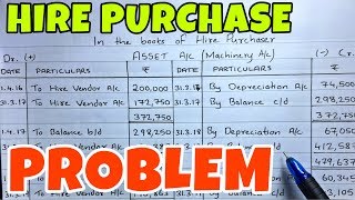 3 Hire Purchase System  Problem 1 By Saheb Academy [upl. by Nyliret]