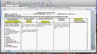 Nursing Care Plan Tutorial [upl. by Eiramik]