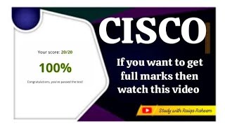 CISCO NETACAD Part 1 Module 4 Test 2024100 [upl. by Nnairret]