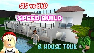 SIS vs BRO Roblox Bloxburg House Build  DaPandaDad [upl. by Anilak132]