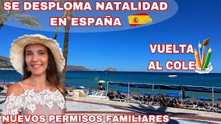 Últimas Noticias Se DESPLOMA Natalidad en España Vuelta al Cole Nuevos Permisos Familiares [upl. by Noskcire]