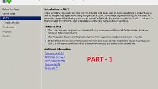 Server 2008  Installation and configuration of AD federation services in Windows 2008  PART 1 [upl. by Odranoel]