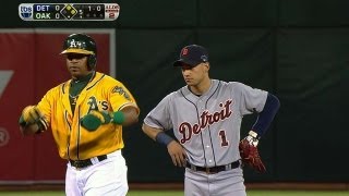 Jose Iglesias keeps Yoenis Cespedes on his toes [upl. by Gupta558]