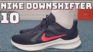 NIKE DOWNSHIFTER 10 REVIEW  On feet comfort weight breathability and price review [upl. by Akemet974]