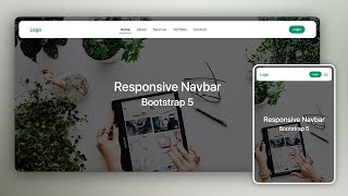 Bootstrap 5  How to create a Responsive Navbar  Step by Step Tutorial [upl. by Maupin]