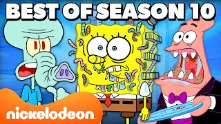 SpongeBobs Best of Season 10 Marathon for 90 MINUTES  Nickelodeon Cartoon Universe [upl. by Taran]