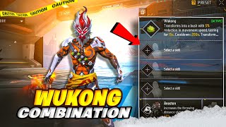 WUKONG  BEST  COMBINATION AFTER UPDATE  FREE FIRE BEST COMBINATION [upl. by Ansilma]