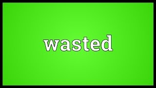 Wasted Meaning [upl. by Alag]