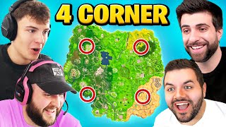 The 4 CORNER Challenge in Fortnite Chapter 1 [upl. by Haily]